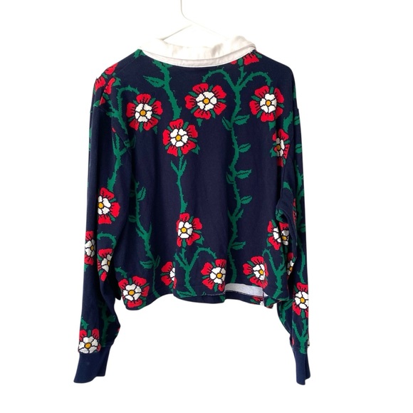 Rowing Blazers x Target Collab Rose Print Navy Blue Collared Rugby Shirt size 2X - Picture 7 of 10